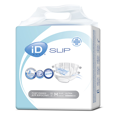 Подгузники для взрослых iD Slip Basic (Expert)  M 10 шт
